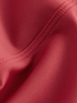 self. Red High Waist Leggings