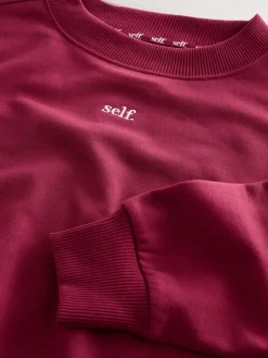 self. Sweatshirt Red Discount