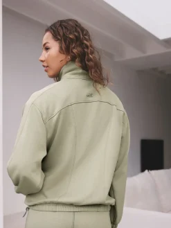 self. Half Zip Modal Sweatshirt Sage Green Best