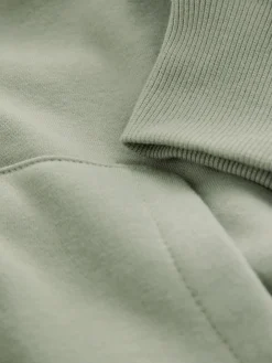 self. Hooded Zip Through Jacket Sage Green Discount
