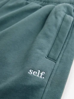 self. Cuffed Joggers Teal Blue New