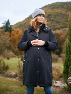 Seraphine 3 in 1 Maternity & Babywearing Parka with Borg Lining Black Sale