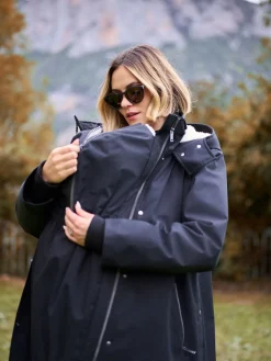 Seraphine 3 in 1 Maternity & Babywearing Parka with Borg Lining Black Sale