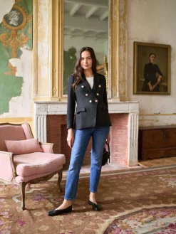 Seraphine Black Maternity Tweed Blazer