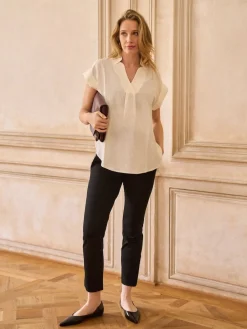 Seraphine Black Petite Overbump Maternity Everyday Work Trouser New