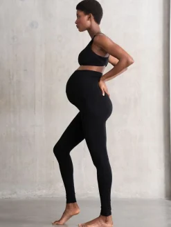 Seraphine Black Soft Bamboo Maternity Leggings Twin Pack Discount