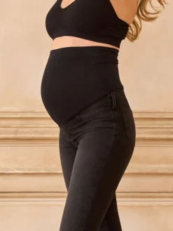 Seraphine Tall Tall Premium Organic Overbump Maternity Skinny Jeans Black Best