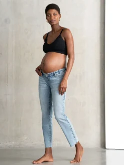 Seraphine Blue Premium Organic Underbump Maternity Slim-Fit Jeans Outlet