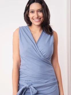 Seraphine Skin to Skin Babywearing Sleeveless Top Blue Best