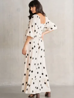 Seraphine Cream Maternity Maxi Dress Online