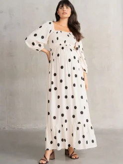 Seraphine Cream Maternity Maxi Dress Online