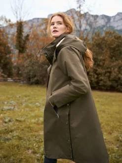 Seraphine 3 in 1 Maternity & Babywearing Parka with Borg Lining Khaki