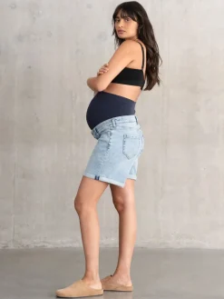 Seraphine Maternity Blue Denim Shorts