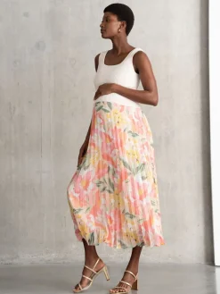 Seraphine Maternity Cream Dress with Topper Hot