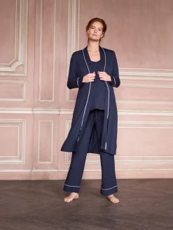 Seraphine Navy & White Maternity & Nursing Nightwear 3 Piece Set Hot