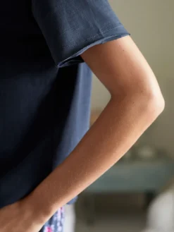 Shabby Chic by Rachel Ashwell® Navy Short Sleeve Jersey Pyjamas Online