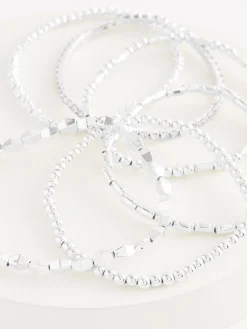 Next Sparkle Stretch Bracelets Pack Silver Tone Online