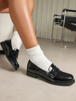 Simmi London Black Shreya Penny Loafers Outlet