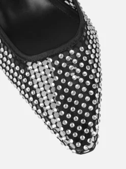 Simmi London Black Starlight Diamante Heeled Sandals