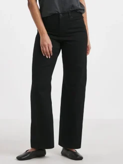 Simply Be 24/7 Wide Leg Jeans Black Sale