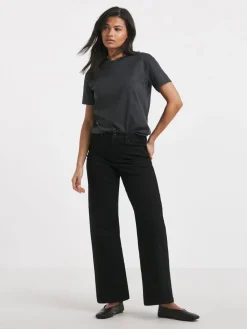 Simply Be 24/7 Wide Leg Jeans Black Sale