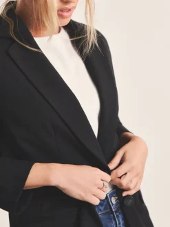 Simply Be Black Cinched Blazer