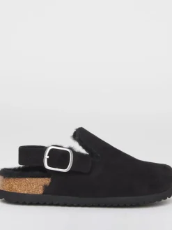 Simply Be Fluffy Mules With Back Strap Black Discount