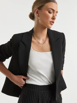 Simply Be Black Oversized Cropped Blazer Hot