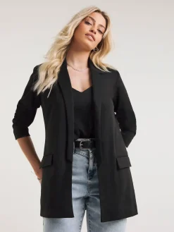 Simply Be Black Ponte Blazer Discount