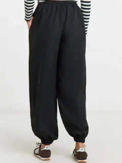 Simply Be Black Texture Balloon Trousers Online