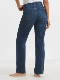 Simply Be 99/1 Relaxed Straight Leg Jeans Blue Clearance