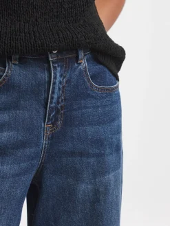 Simply Be Smart Tapered Barrel Jeans Blue Outlet