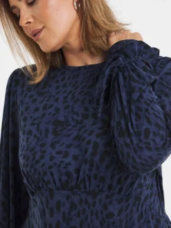 Simply Be Blue Supersoft Midi Dress Outlet