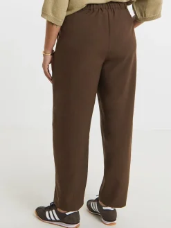 Simply Be Brown Tailored Barrel Leg Trouser Outlet