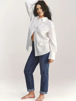 Simply Be 24/7 Boyfriend Jeans Dark Blue Hot