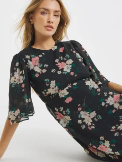 Simply Be Grey Georgette Maxi Dress Best