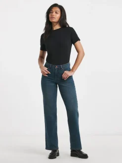 Simply Be 24/7 Straight Leg Jeans Mid Blue Sale
