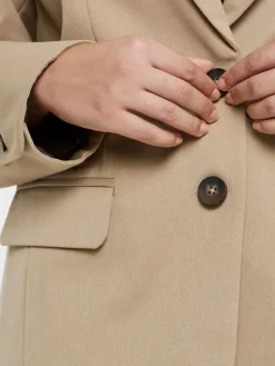 Simply Be Nude Cinched Waist Blazer Hot