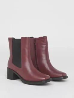 Simply Be Red Wide Fit Block Heel Chelsea Boots Online