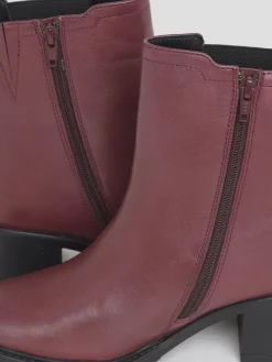 Simply Be Red Wide Fit Block Heel Chelsea Boots Online