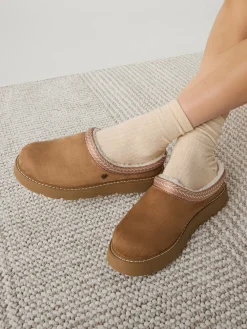 Skechers Keepsakes Lite Cozy Fest Slippers Brown Clearance