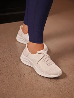 Skechers Natural White Slip-ins: Ultra Flex 3.0 Brilliant Trainers Best