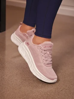 Skechers Womens Bobs B Flex Hi Flying Trainers Pink Outlet