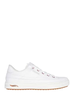 Skechers Standard Fit Arch Fit Arcade Womens Trainers White Canvas Outlet