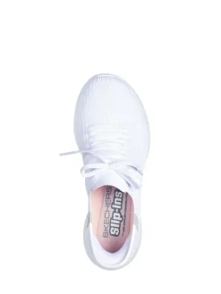 Skechers White Slip-ins: Ultra Flex 3.0 Brilliant Trainers New
