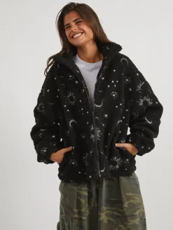 Skinnydip Black Celestial Borg Jacket Clearance