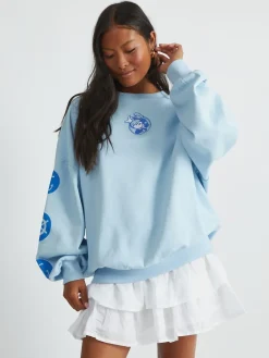 Skinnydip Blue Whatever Sweatshirt Clearance