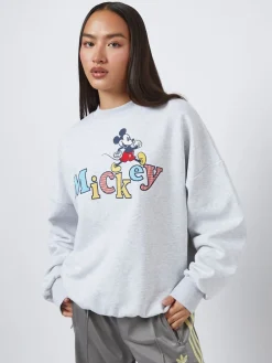 Skinnydip Grey Disney Mickey Gingham Sweatshirt Hot