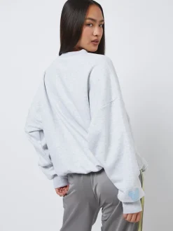 Skinnydip Grey Disney Mickey Gingham Sweatshirt Hot