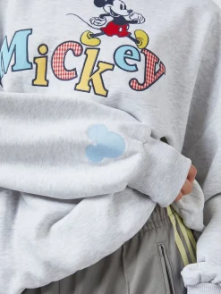 Skinnydip Grey Disney Mickey Gingham Sweatshirt Hot
